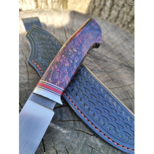 МАЛИНОВИЙ НАПІЙ ніж ручної роботи майстра студії MV Knify, сталь CPM S90V, 63 HRC. Photo 3